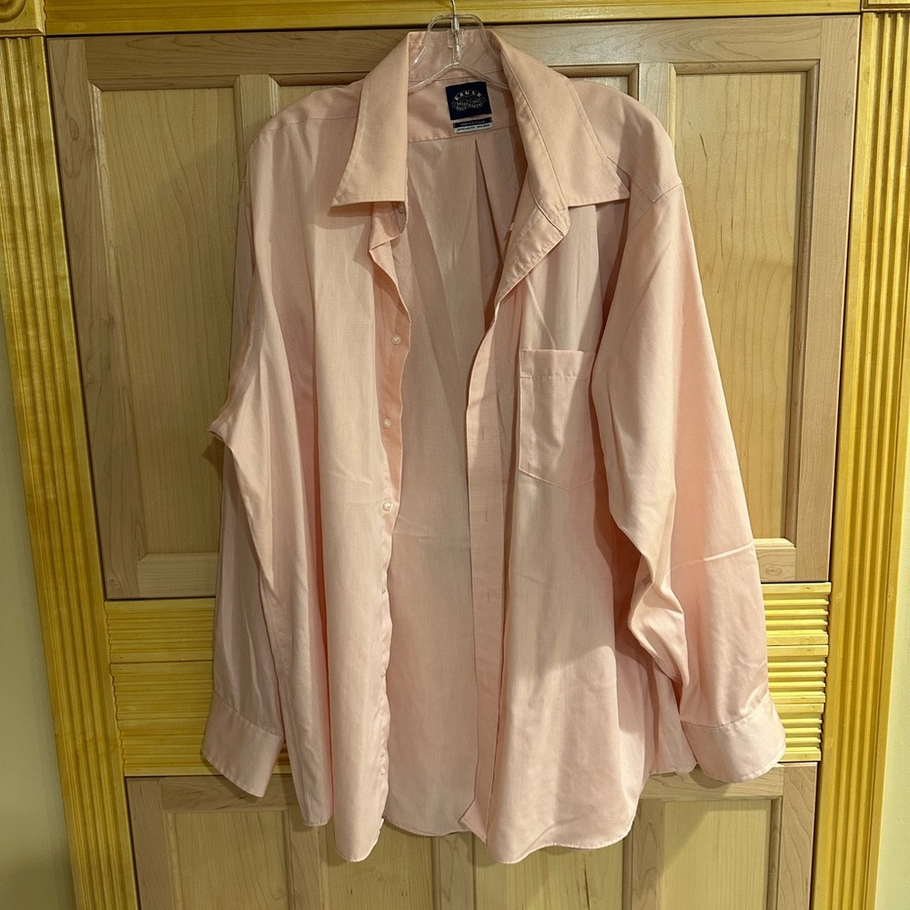 Men’s Coral colored button down (size 18, 34|35)